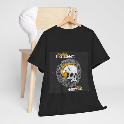 Unisex Music Eternal Skull Graphic Tee - DJ Headphones Vintage Art