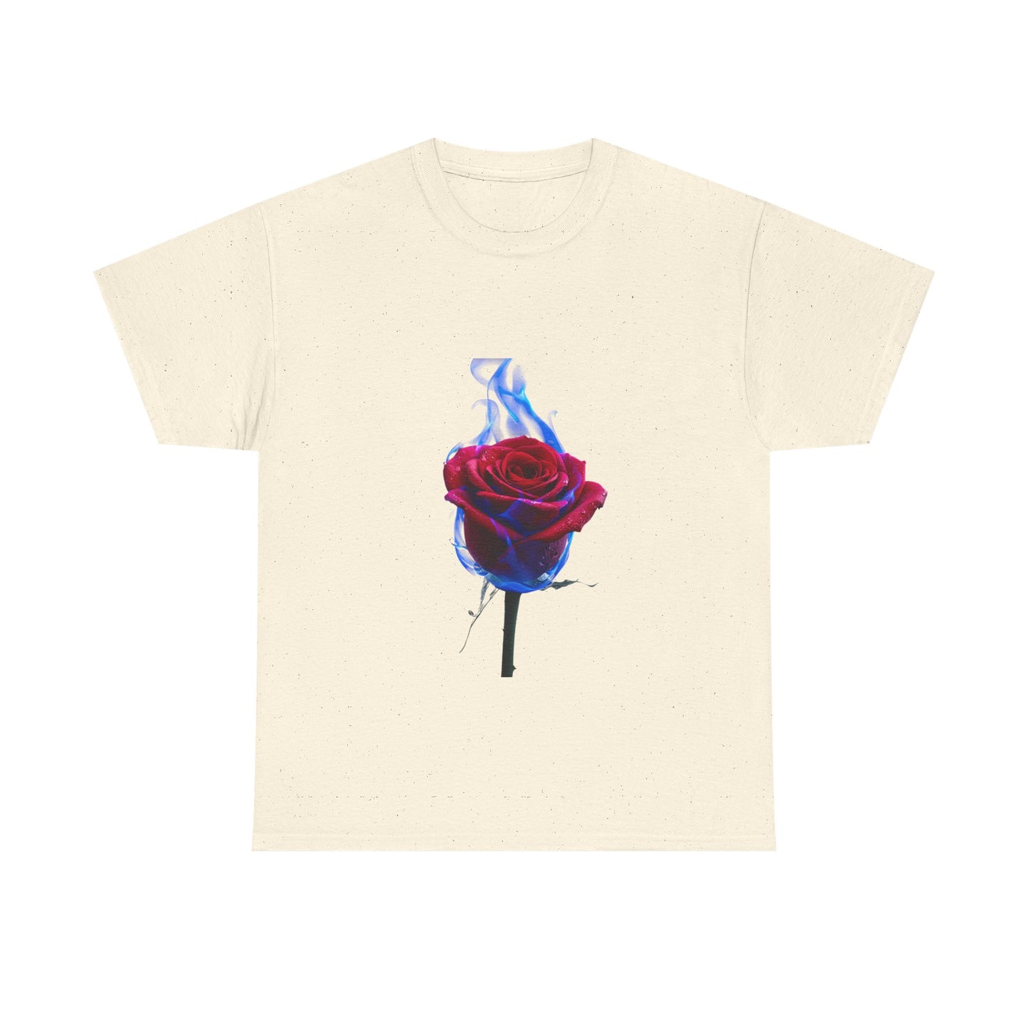 Unisex Blazing Blue Rose T-Shirt - Fire & Flower Graphic Tee