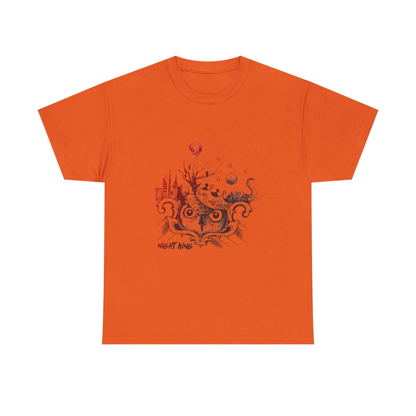 **Unisex Heavy Cotton Tee - Enchanted Forest Graphic T-Shirt**