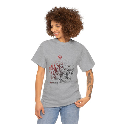 **Unisex Heavy Cotton Tee - Enchanted Forest Graphic T-Shirt**
