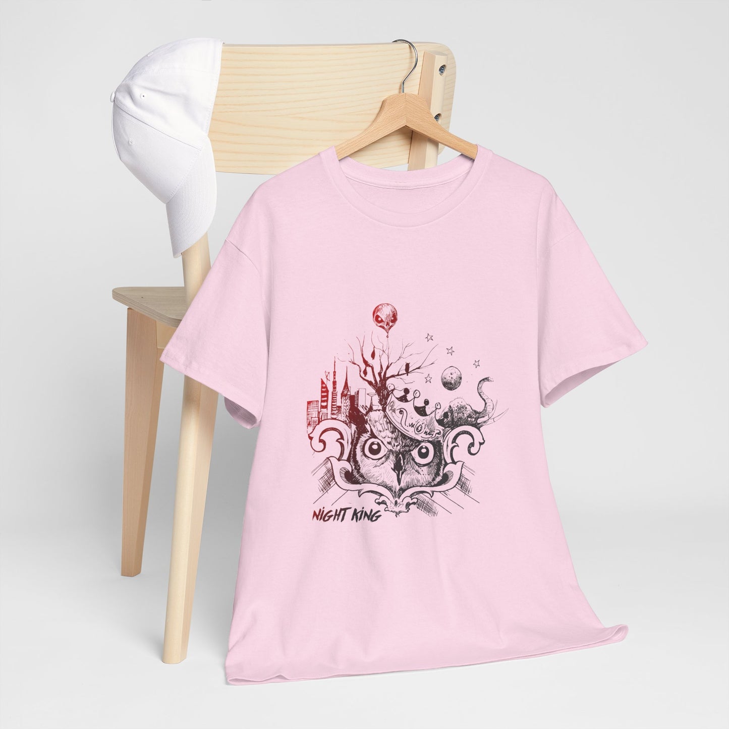 **Unisex Heavy Cotton Tee - Enchanted Forest Graphic T-Shirt**