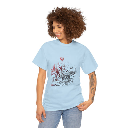 **Unisex Heavy Cotton Tee - Enchanted Forest Graphic T-Shirt**