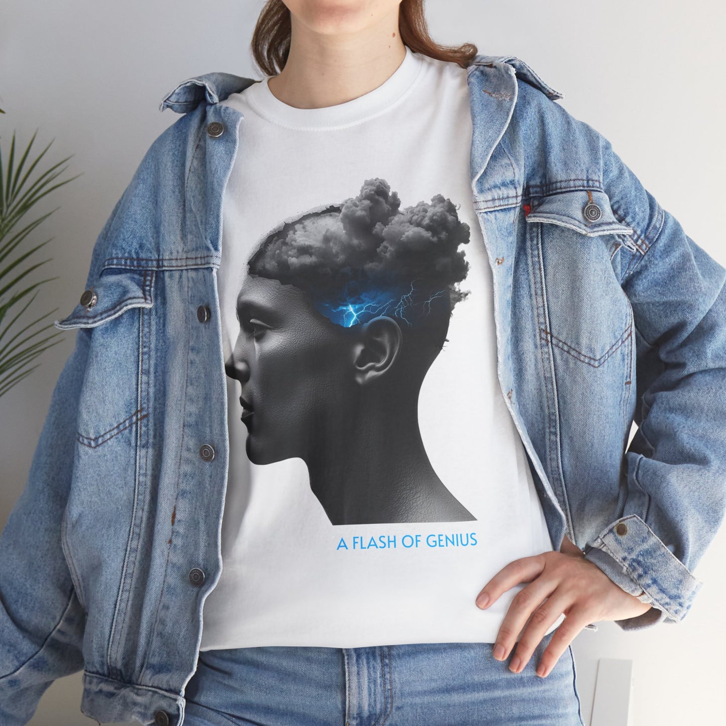 Unisex Turmoil / Serenity T-Shirt | Stormy Mind & Lightning Brain Graphic Tee