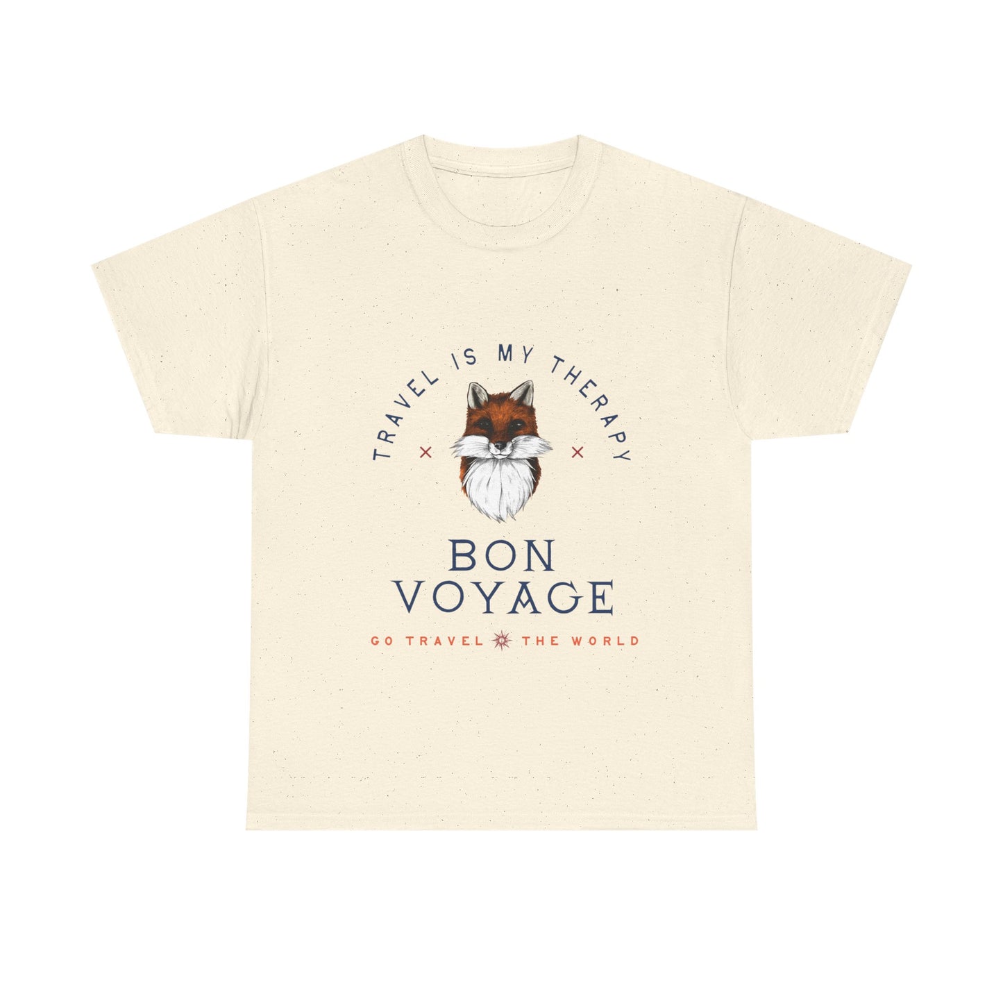Travel Is My Therapy Fox T-Shirt - BON VOYAGE Wanderlust Tee
