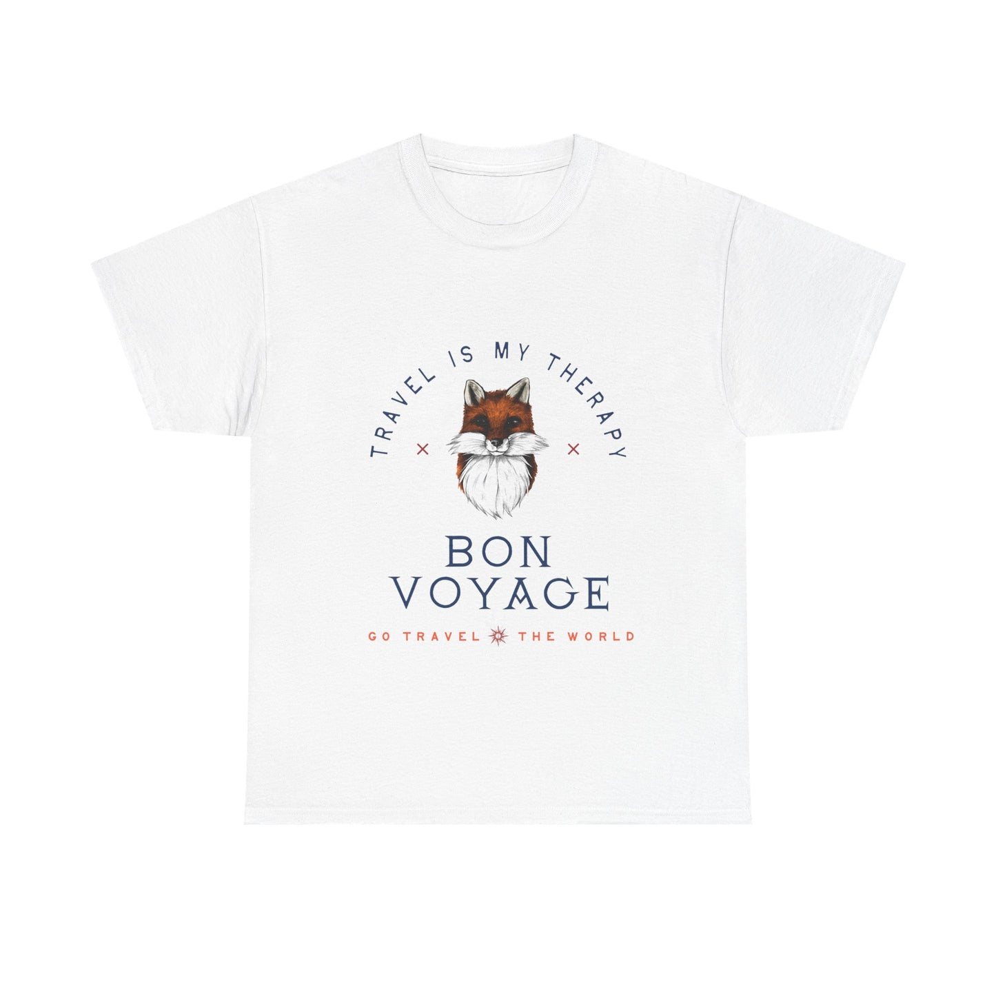 Travel Is My Therapy Fox T-Shirt - BON VOYAGE Wanderlust Tee