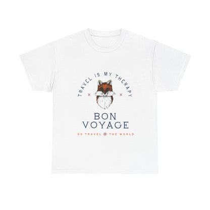 Travel Is My Therapy Fox T-Shirt - BON VOYAGE Wanderlust Tee