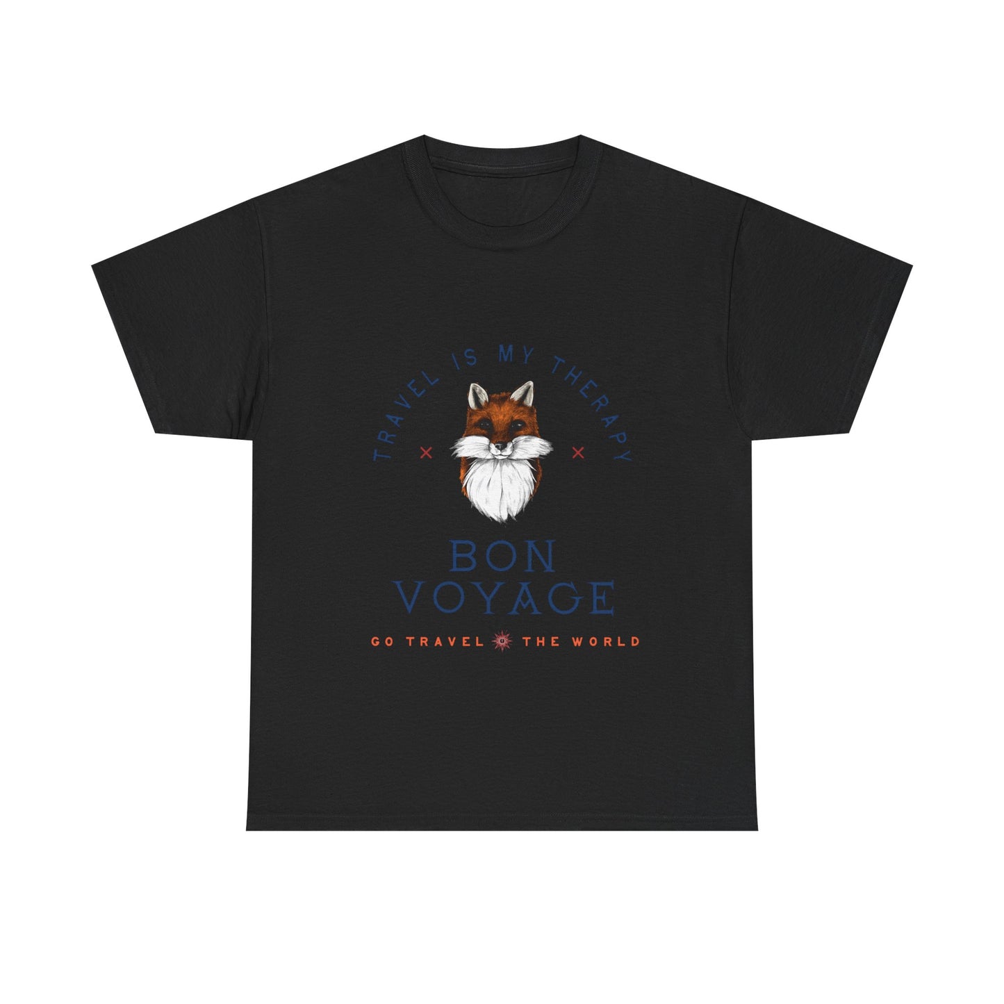 Travel Is My Therapy Fox T-Shirt - BON VOYAGE Wanderlust Tee