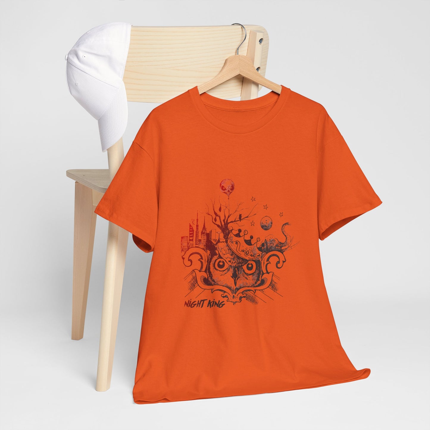 **Unisex Heavy Cotton Tee - Enchanted Forest Graphic T-Shirt**