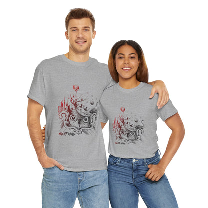 **Unisex Heavy Cotton Tee - Enchanted Forest Graphic T-Shirt**