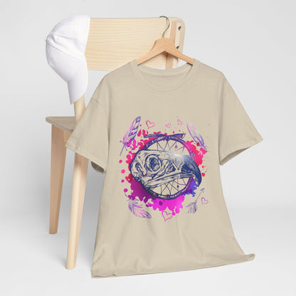 Bird Skull Dreamcatcher T-Shirt - Bohemian Watercolor Graphic