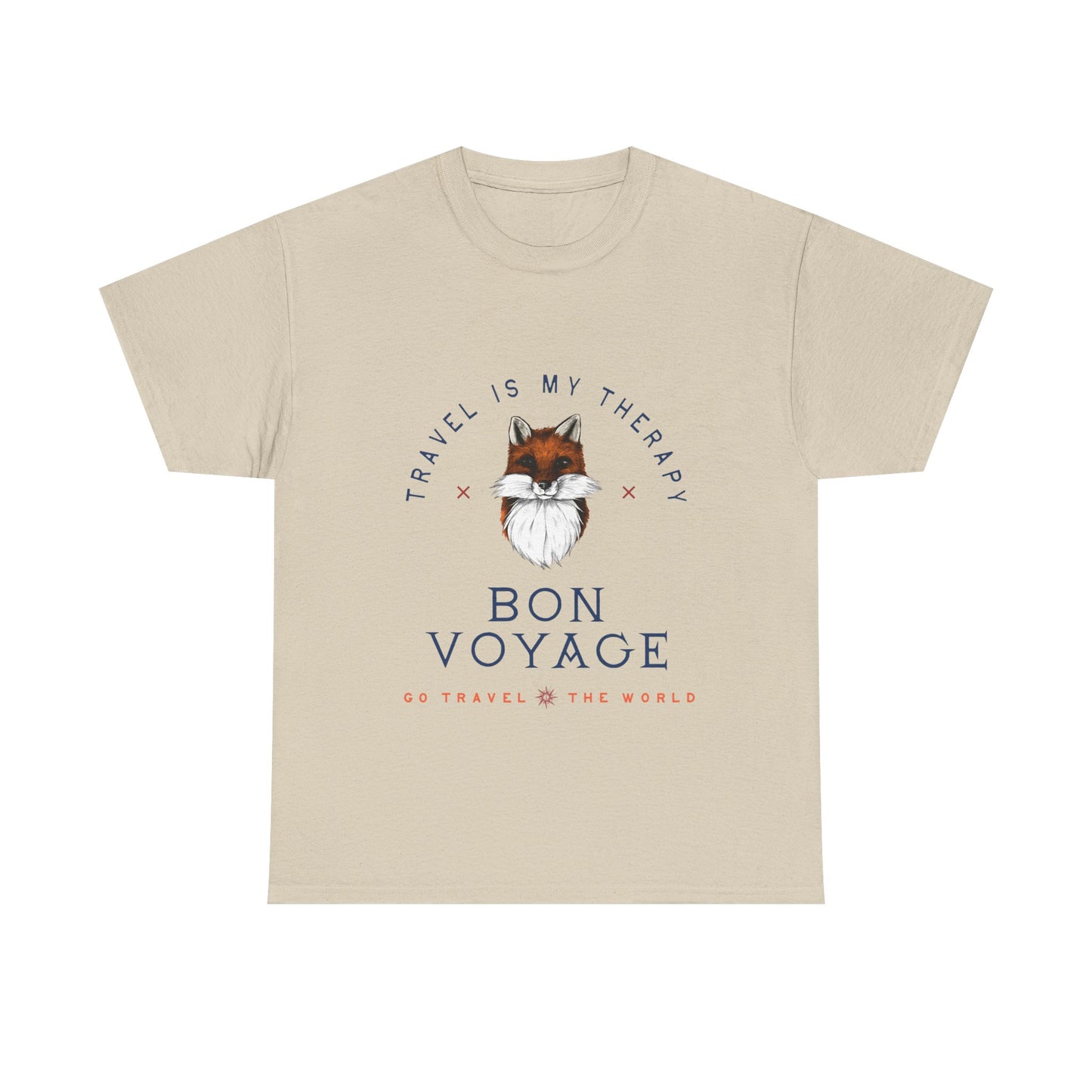 Travel Is My Therapy Fox T-Shirt - BON VOYAGE Wanderlust Tee