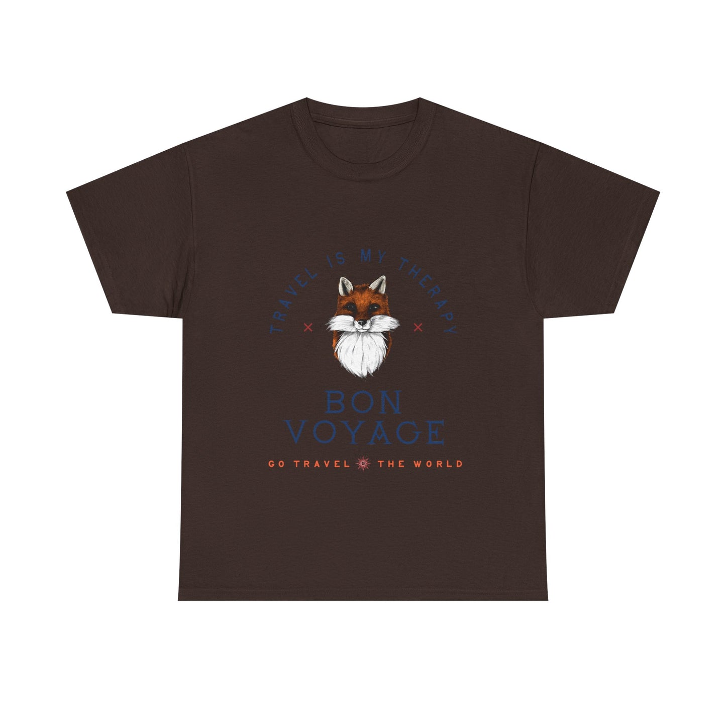 Travel Is My Therapy Fox T-Shirt - BON VOYAGE Wanderlust Tee