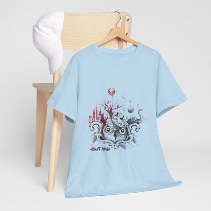 **Unisex Heavy Cotton Tee - Enchanted Forest Graphic T-Shirt**