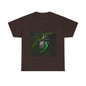 Unisex Glowing Bionic Heart in Moss T-Shirt | Sci-Fi Forest Wear