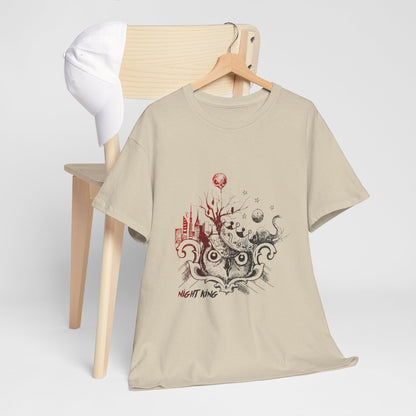 **Unisex Heavy Cotton Tee - Enchanted Forest Graphic T-Shirt**