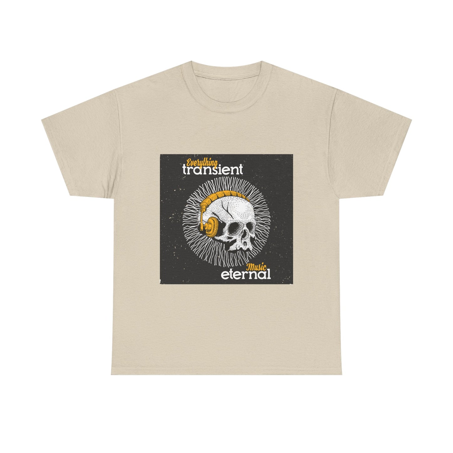 Unisex Music Eternal Skull Graphic Tee - DJ Headphones Vintage Art