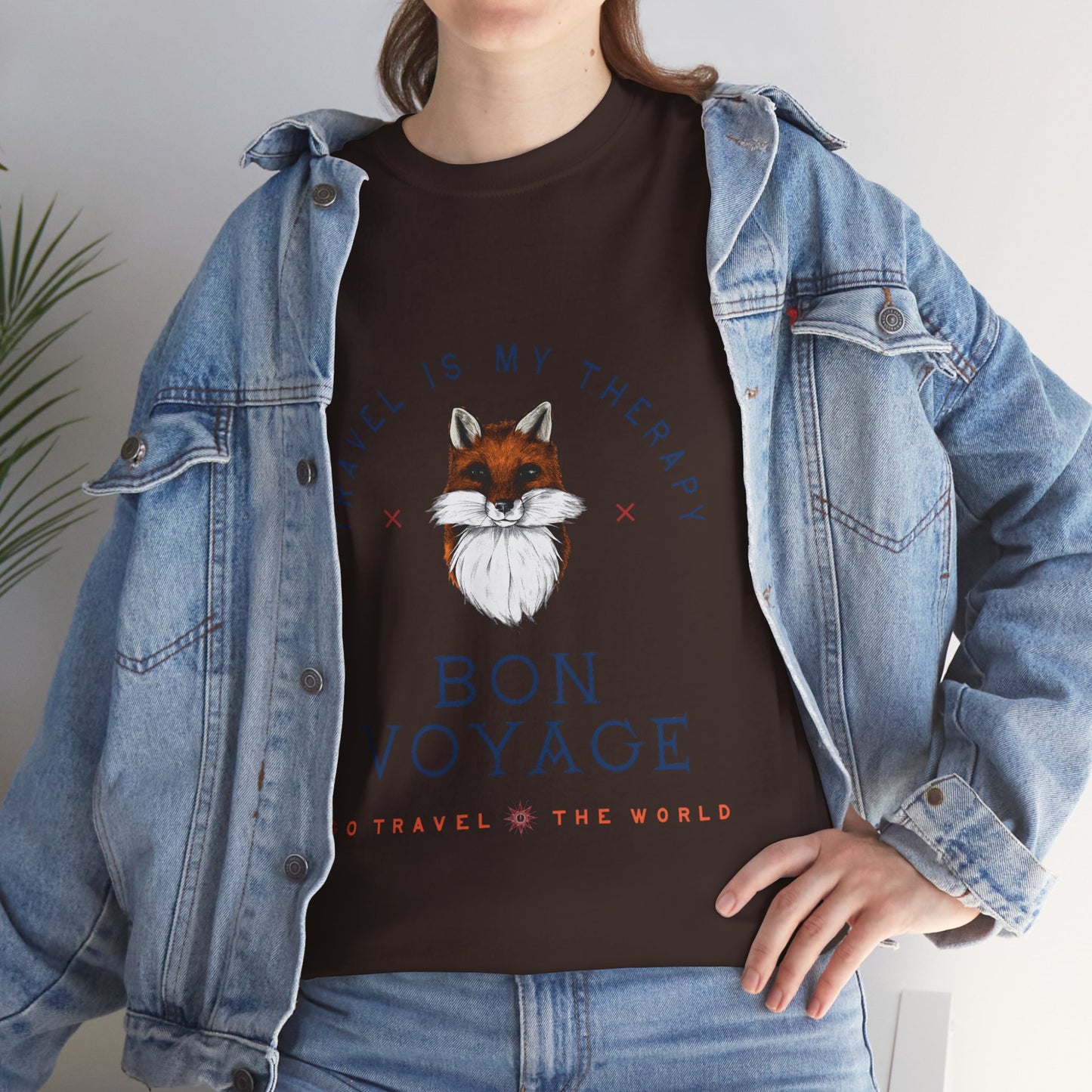 Travel Is My Therapy Fox T-Shirt - BON VOYAGE Wanderlust Tee