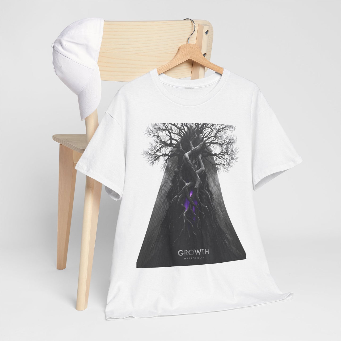 Unisex GROWTH / METROPOLIS T-Shirt | Abstract Tree Root Building Graphic Tee