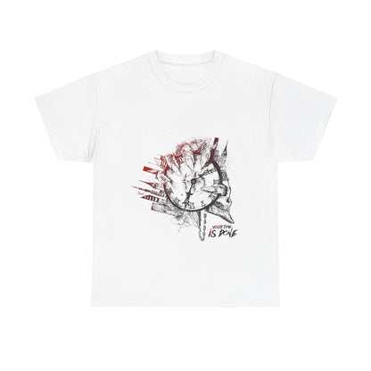 YOUR TIME IS DONE Skull Graphic Tee - Claw Hand Clock Print