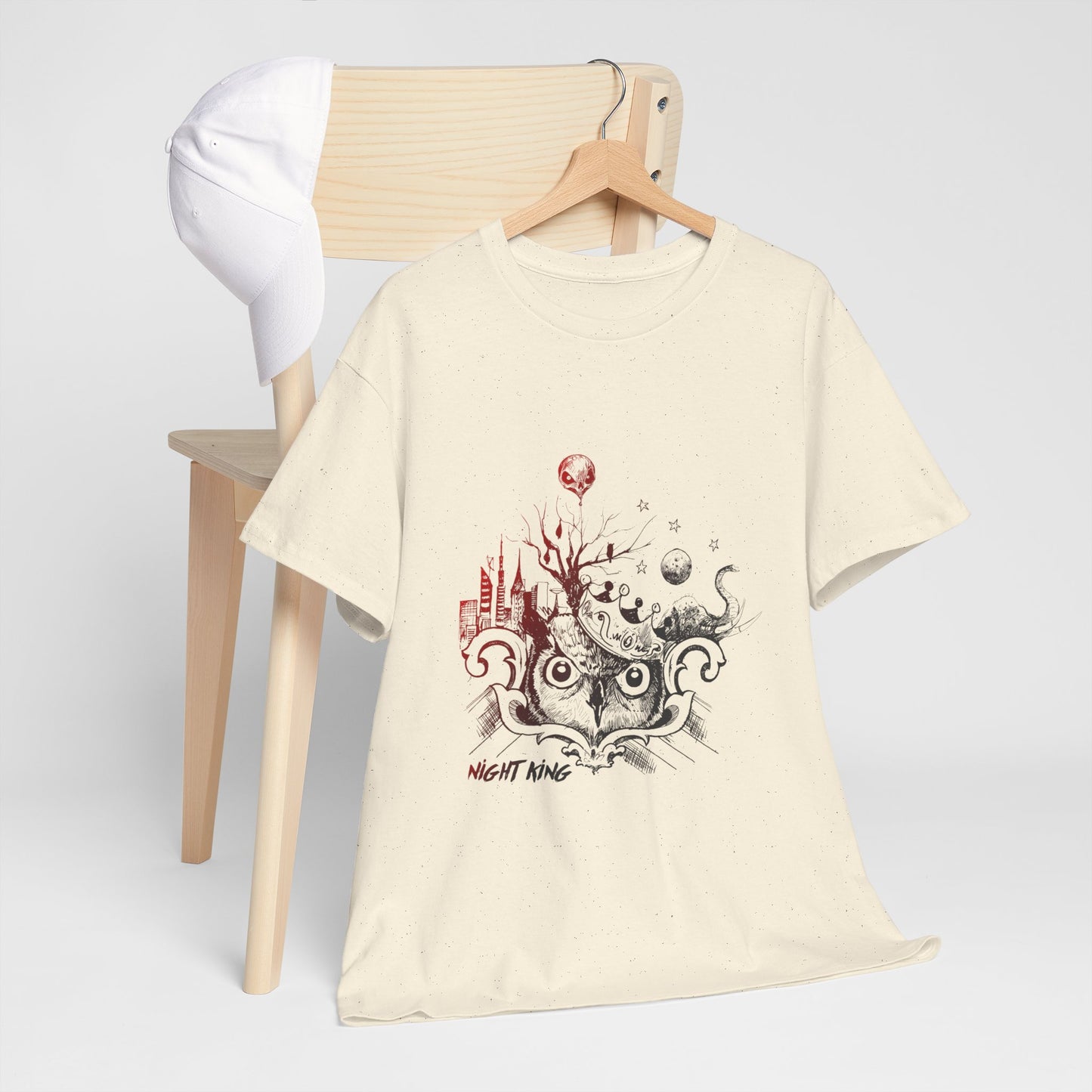**Unisex Heavy Cotton Tee - Enchanted Forest Graphic T-Shirt**
