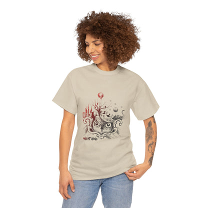 **Unisex Heavy Cotton Tee - Enchanted Forest Graphic T-Shirt**