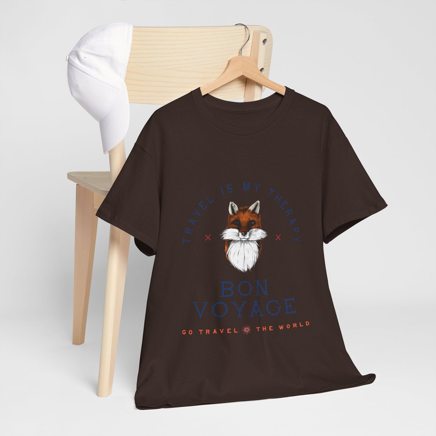 Travel Is My Therapy Fox T-Shirt - BON VOYAGE Wanderlust Tee