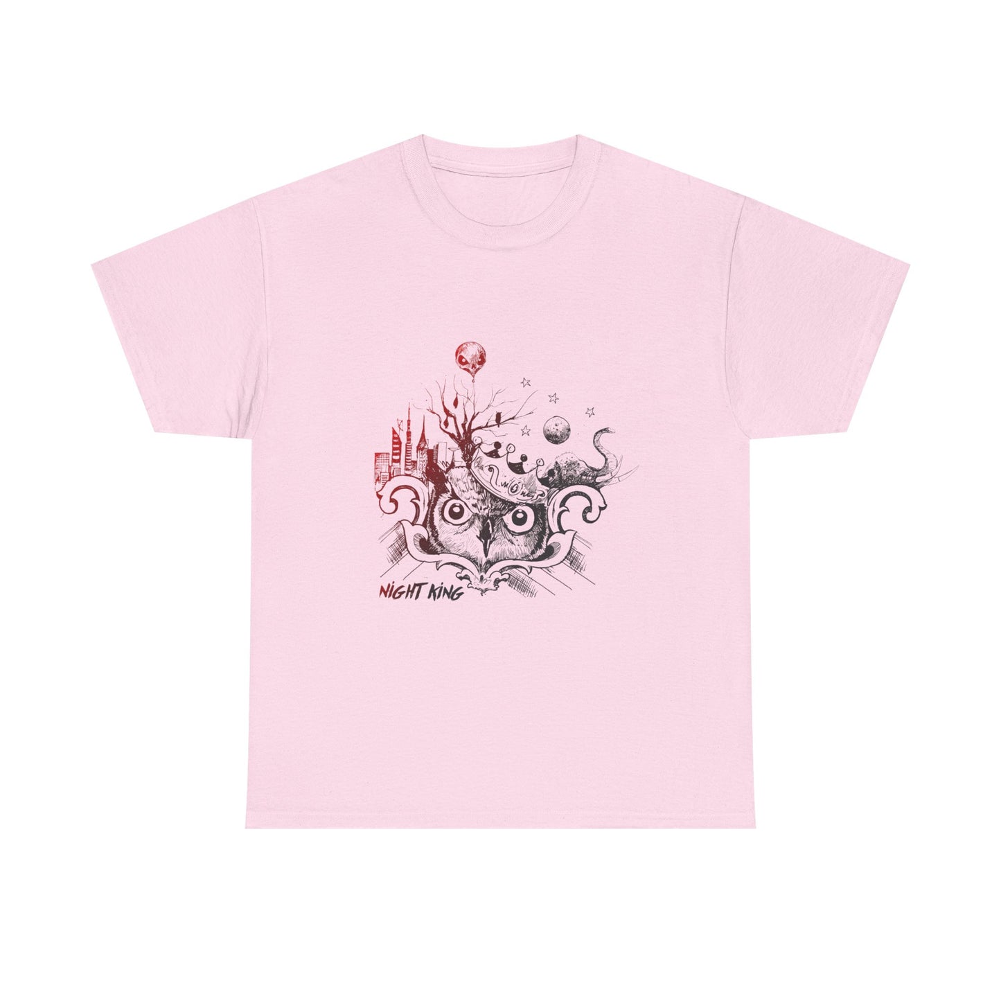 **Unisex Heavy Cotton Tee - Enchanted Forest Graphic T-Shirt**