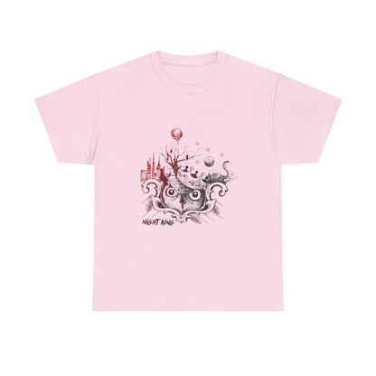 **Unisex Heavy Cotton Tee - Enchanted Forest Graphic T-Shirt**