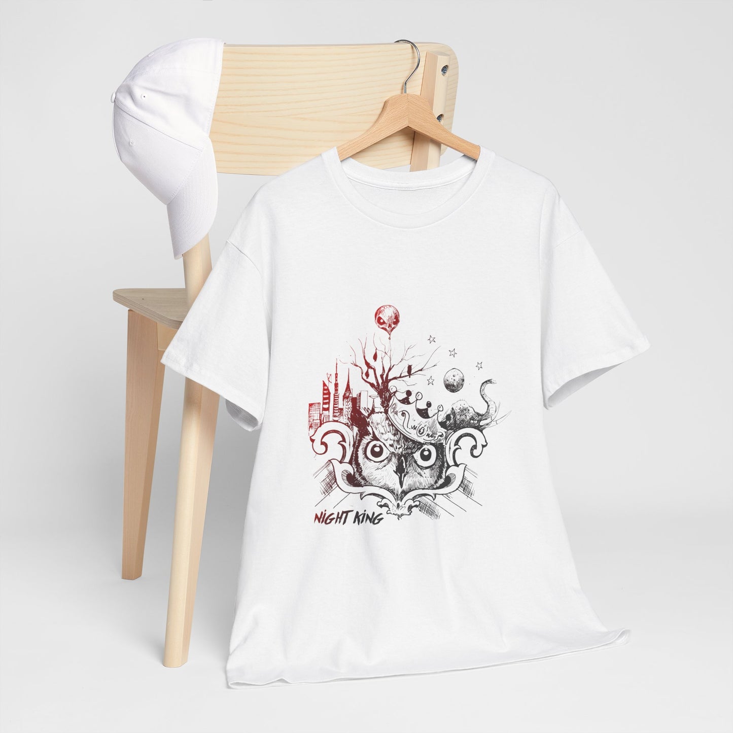 **Unisex Heavy Cotton Tee - Enchanted Forest Graphic T-Shirt**