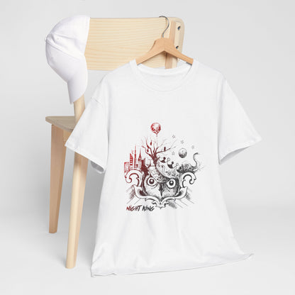 **Unisex Heavy Cotton Tee - Enchanted Forest Graphic T-Shirt**