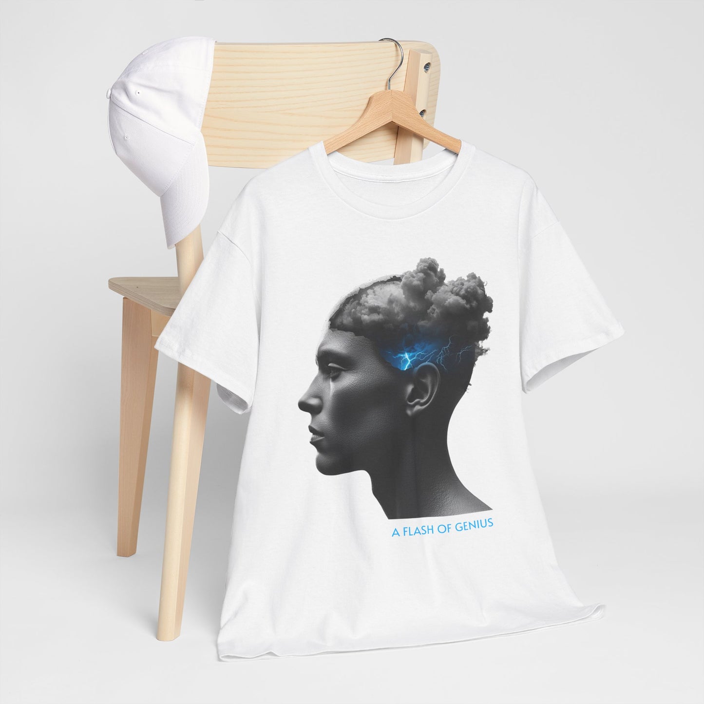 Unisex Turmoil / Serenity T-Shirt | Stormy Mind & Lightning Brain Graphic Tee