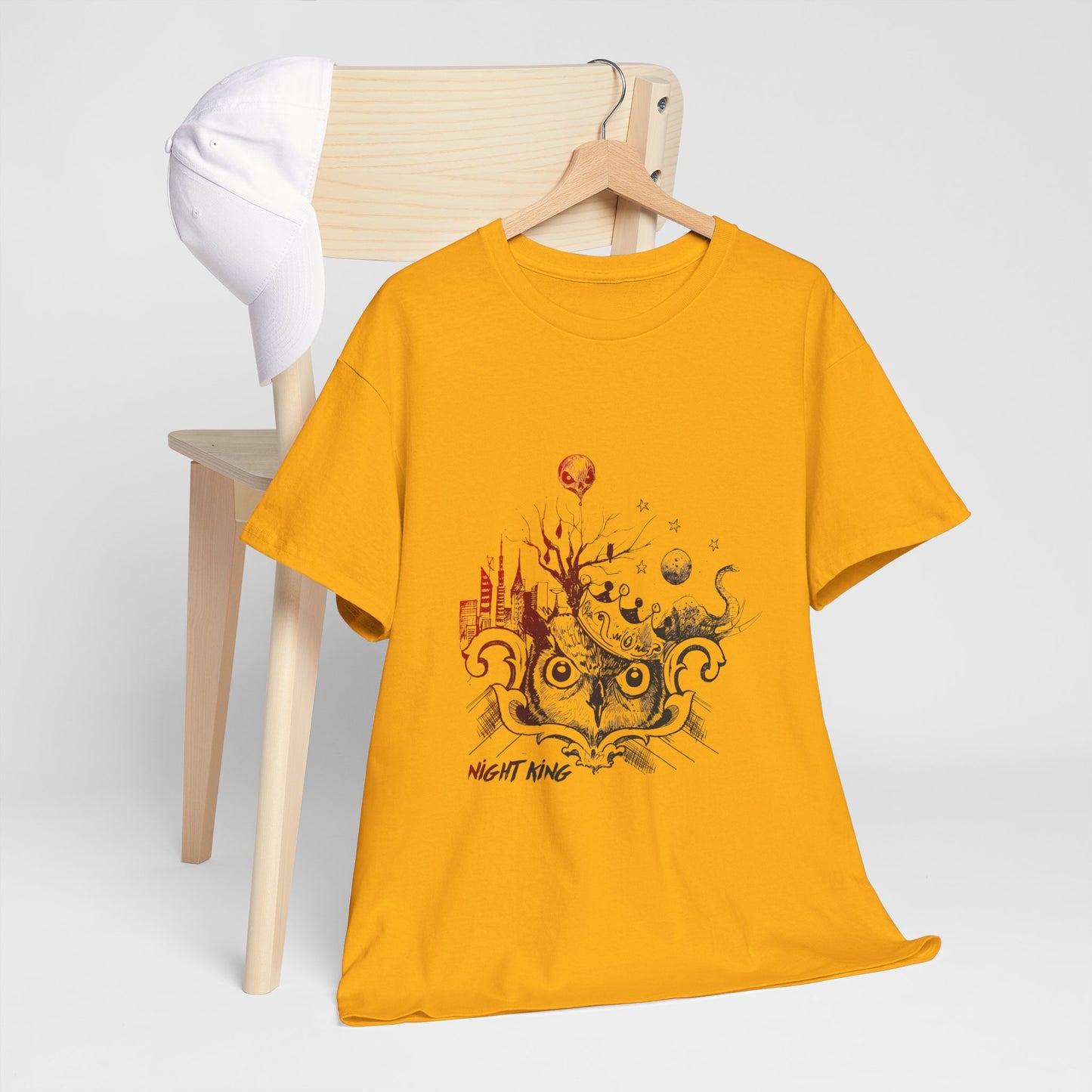 **Unisex Heavy Cotton Tee - Enchanted Forest Graphic T-Shirt**