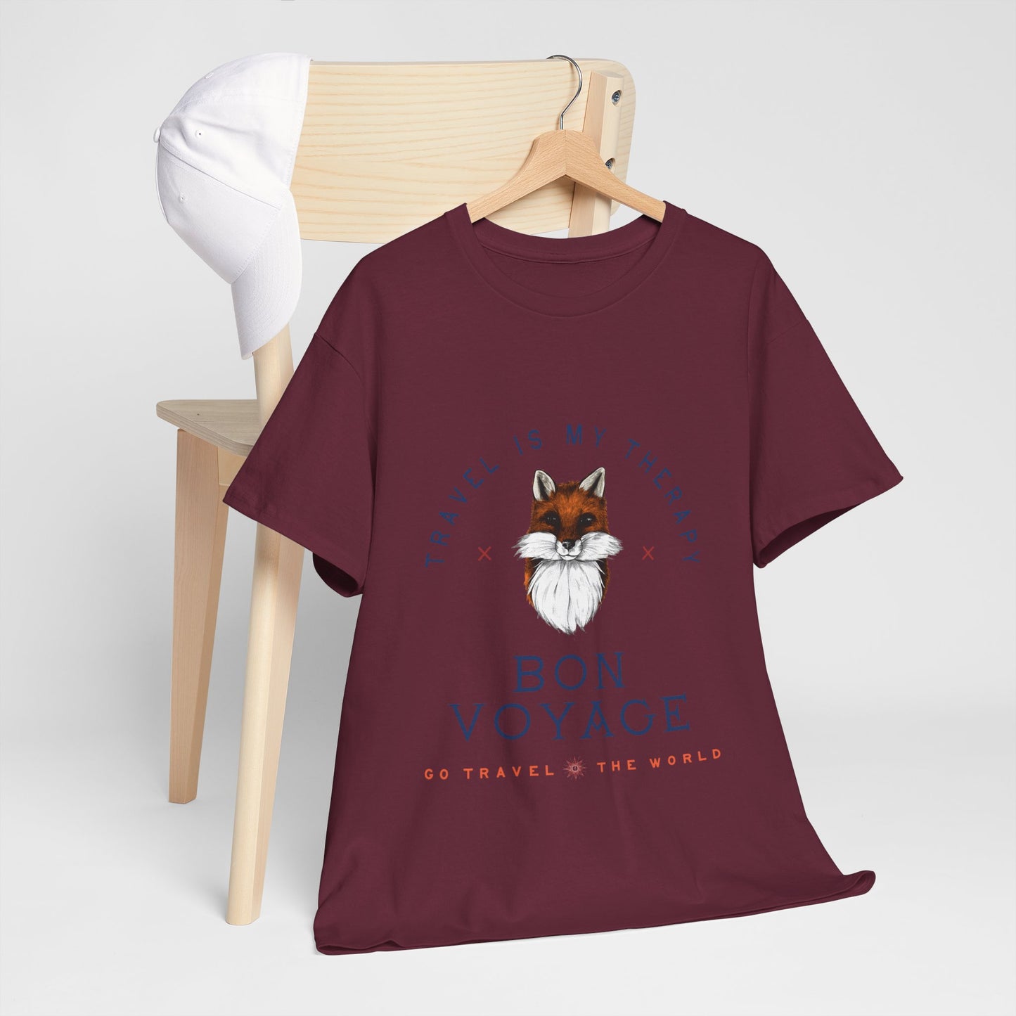Travel Is My Therapy Fox T-Shirt - BON VOYAGE Wanderlust Tee