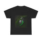 Unisex Glowing Bionic Heart in Moss T-Shirt | Sci-Fi Forest Wear