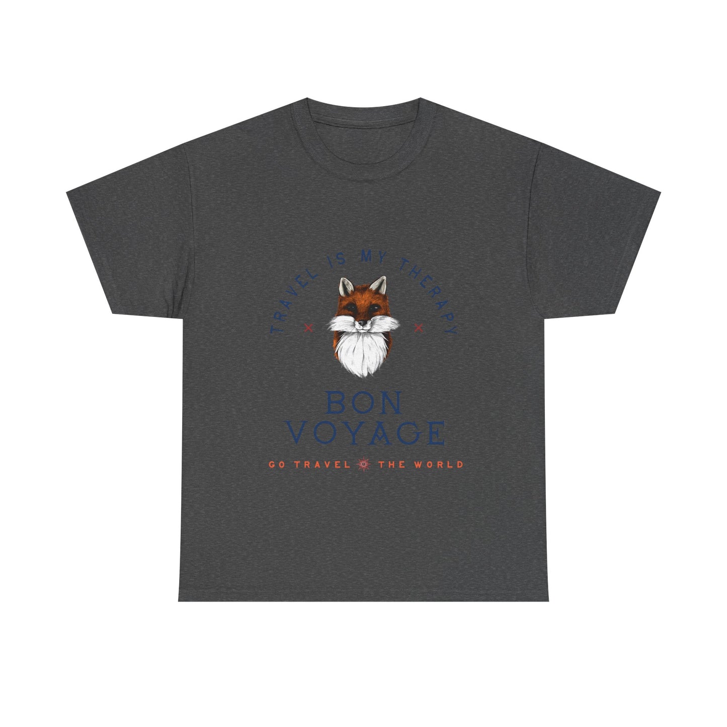 Travel Is My Therapy Fox T-Shirt - BON VOYAGE Wanderlust Tee