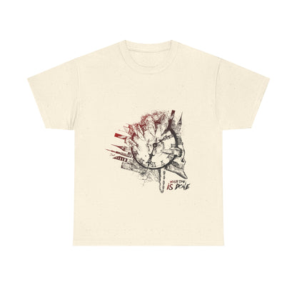 YOUR TIME IS DONE Skull Graphic Tee - Claw Hand Clock Print