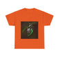 Unisex Glowing Bionic Heart in Moss T-Shirt | Sci-Fi Forest Wear