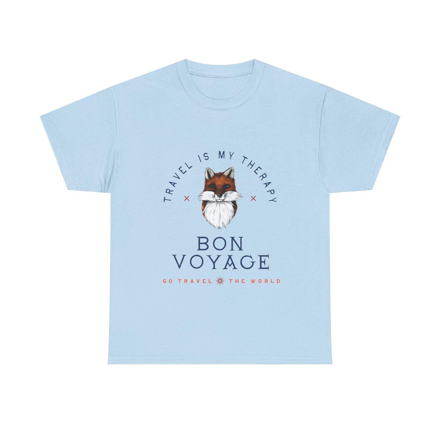 Travel Is My Therapy Fox T-Shirt - BON VOYAGE Wanderlust Tee