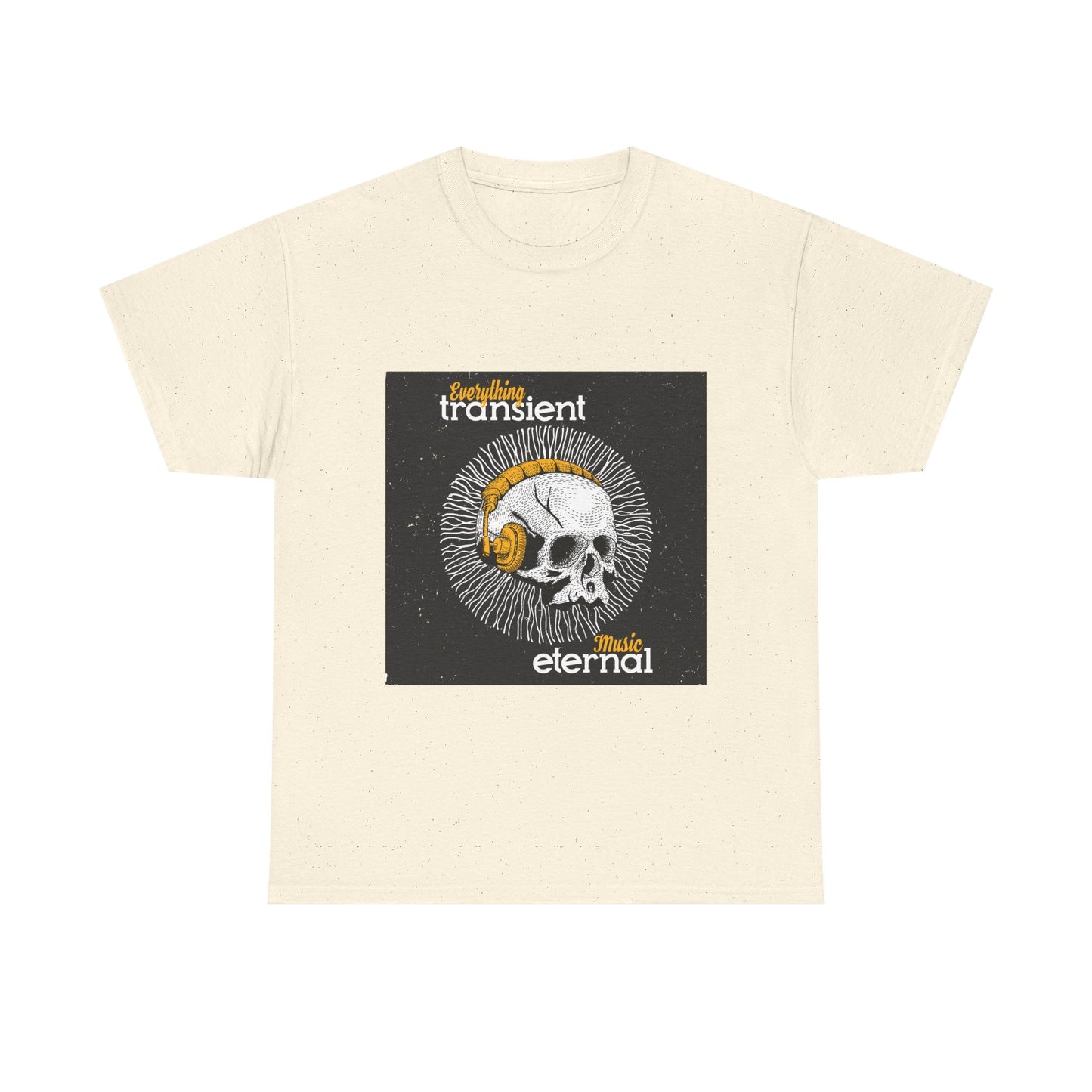 Unisex Music Eternal Skull Graphic Tee - DJ Headphones Vintage Art