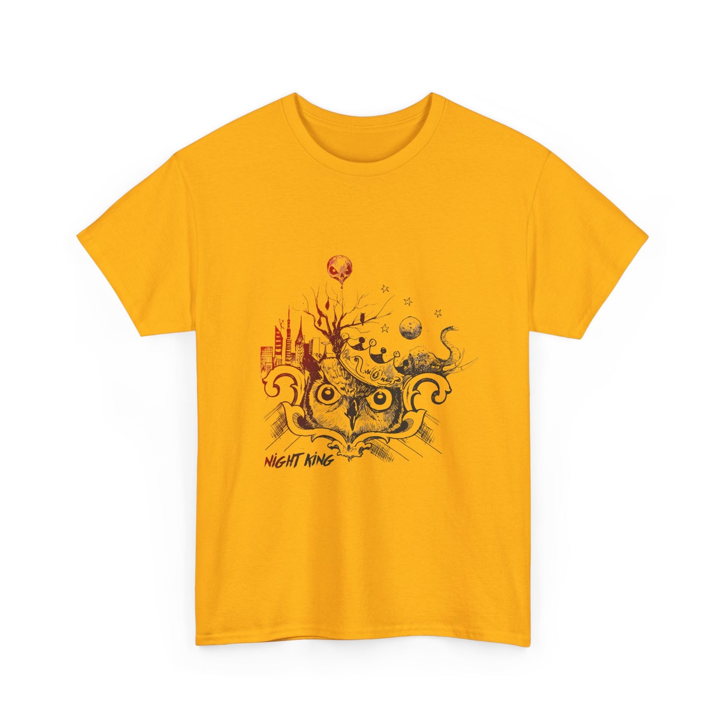 **Unisex Heavy Cotton Tee - Enchanted Forest Graphic T-Shirt**