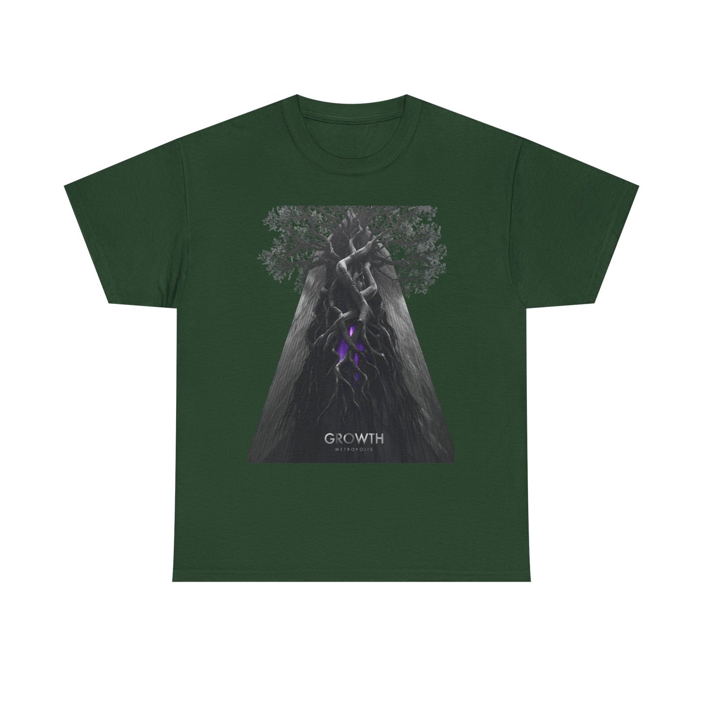 Unisex GROWTH / METROPOLIS T-Shirt | Abstract Tree Root Building Graphic Tee