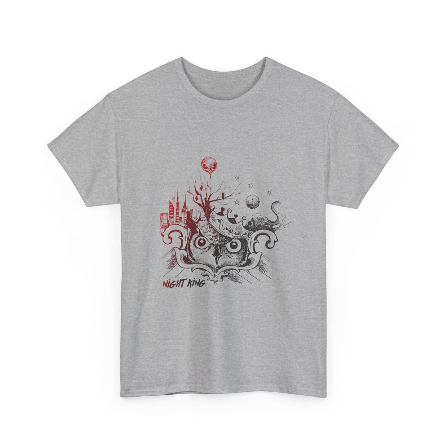 **Unisex Heavy Cotton Tee - Enchanted Forest Graphic T-Shirt**