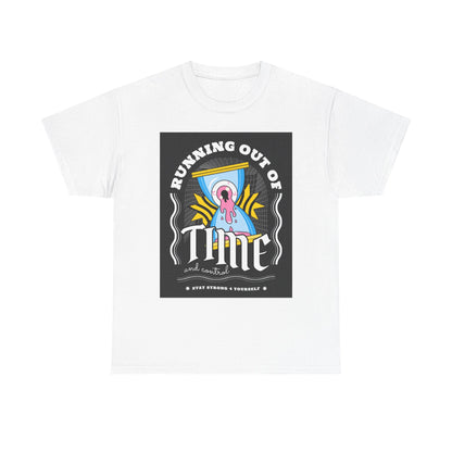 **Unisex Running Out of Time and Control Graphic T-Shirt - Hourglass Anxiety Tee**
