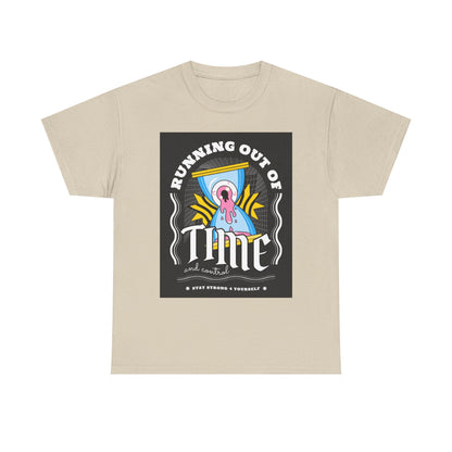 **Unisex Running Out of Time and Control Graphic T-Shirt - Hourglass Anxiety Tee**