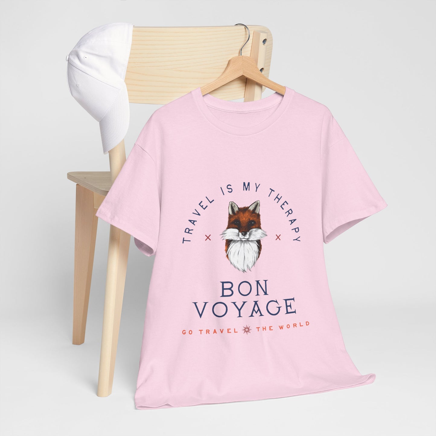 Travel Is My Therapy Fox T-Shirt - BON VOYAGE Wanderlust Tee