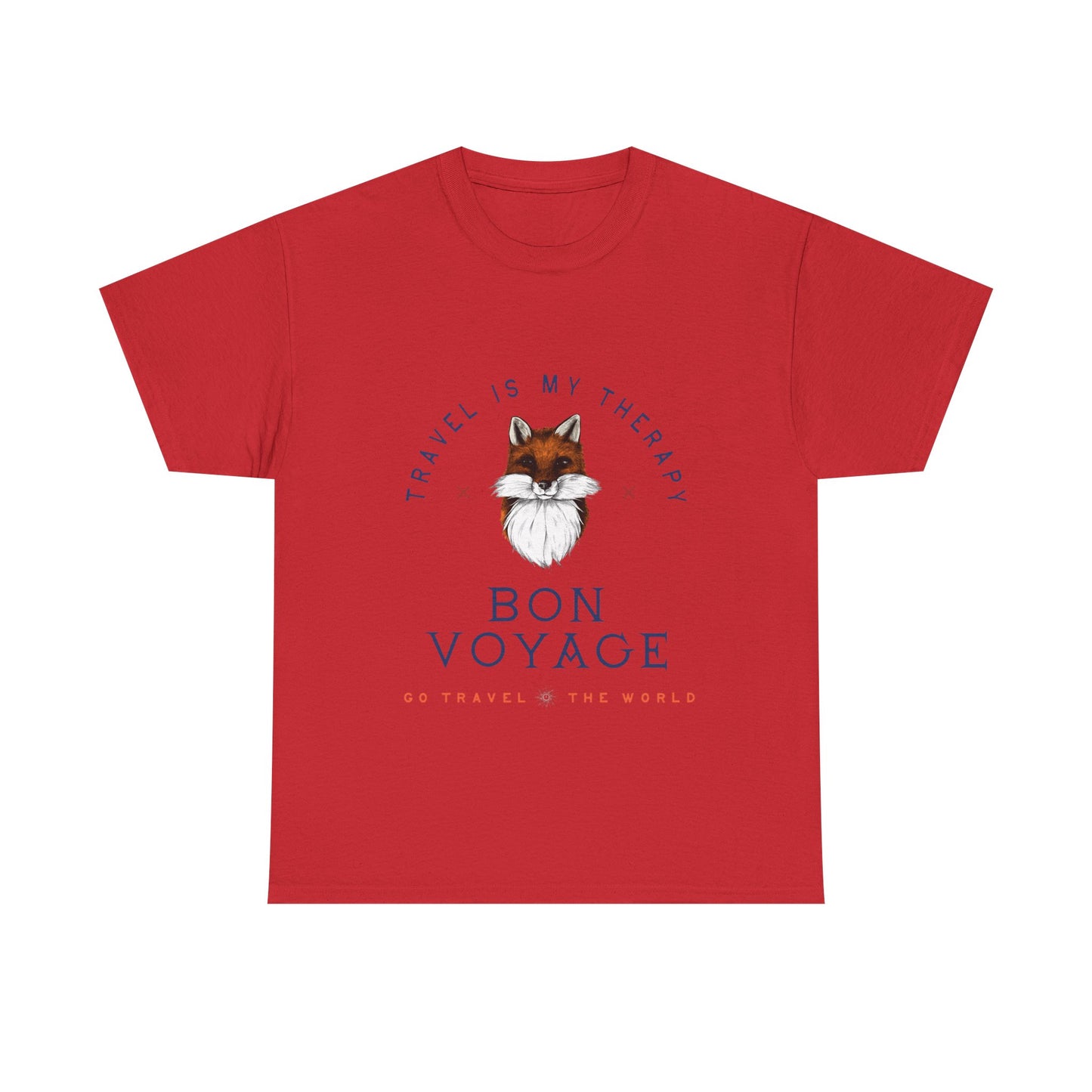 Travel Is My Therapy Fox T-Shirt - BON VOYAGE Wanderlust Tee
