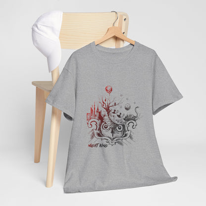 **Unisex Heavy Cotton Tee - Enchanted Forest Graphic T-Shirt**