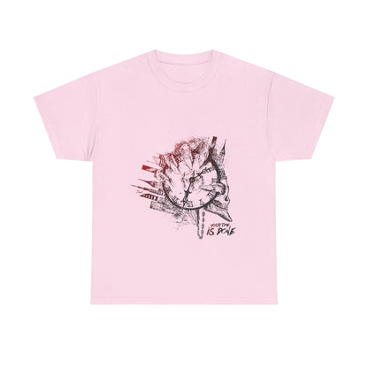 YOUR TIME IS DONE Skull Graphic Tee - Claw Hand Clock Print