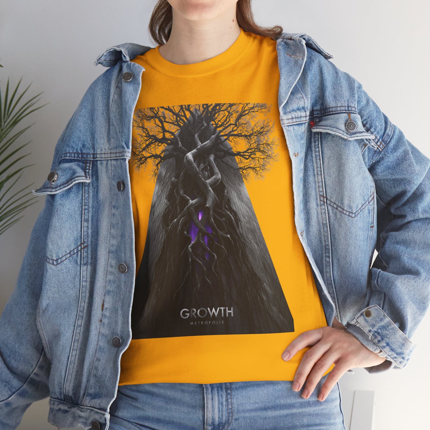 Unisex GROWTH / METROPOLIS T-Shirt | Abstract Tree Root Building Graphic Tee