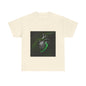 Unisex Glowing Bionic Heart in Moss T-Shirt | Sci-Fi Forest Wear